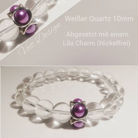 Quarz Perlenarmband